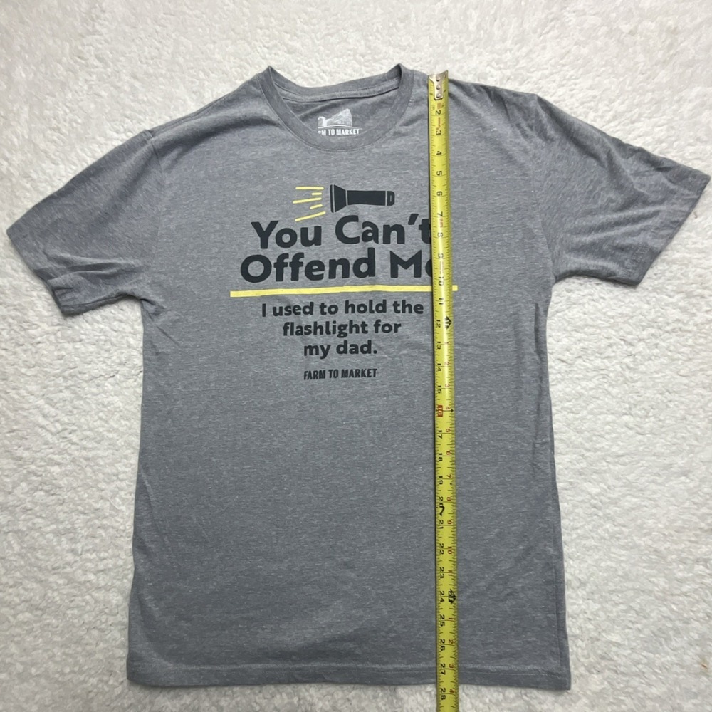 Farm To Market Gray Jersey Graphic Men's Crew Neck Short Sleeve T-Shirt Size S - Picture 4 of 7